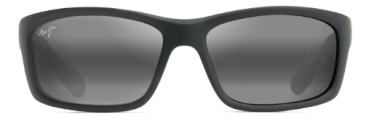 Sonnenbrille Maui Jim Kanaio Coast matte soft black with white and Blue