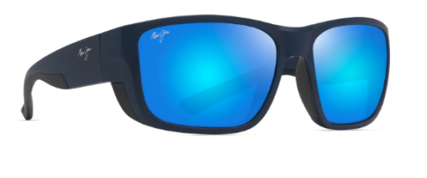 Sonnenbrille Maui Jim Amberjack matte dark navy with black rubber