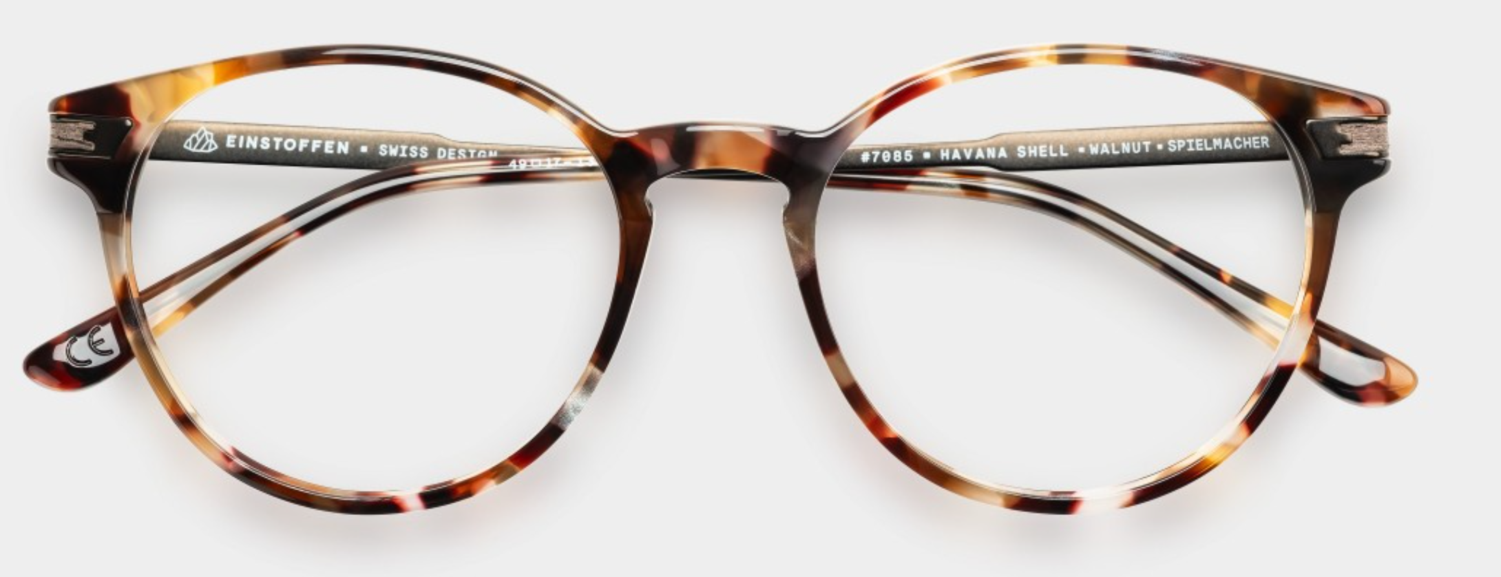 Brillenfassung Einstoffen Spielmacher Havana Shell&Walnut #7085 (118)